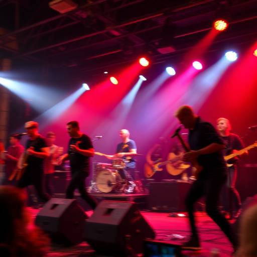 Een dynamische foto van een live muziekoptreden